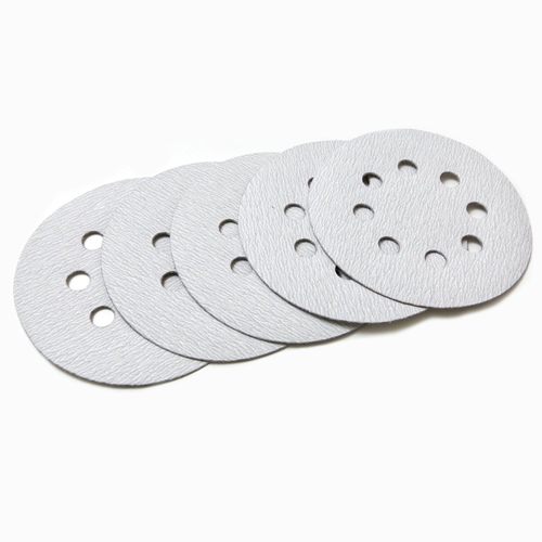 Шлифовальный диск FLEXIONE Velcro 8 отверстий P80 S 125 мм 5 шт, крупный план