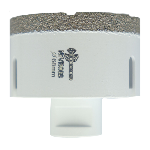 Коронка по керамограниту TRIO-DIAMOND Vacuum Brazed VB068 68 мм, фото