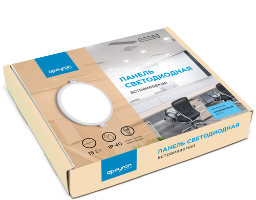 Светодиодная панель встраиваемая Apeyron Electrics SLP 06-54 14,5х12,9 см, вид