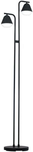 Торшер PALBIETA, 2x3W(GU10-LED), сталь, черный/пластик, прозрачный, крупный план
