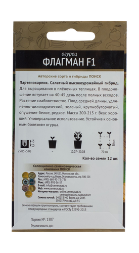 Огурец Флагман F1  12шт, изображение
