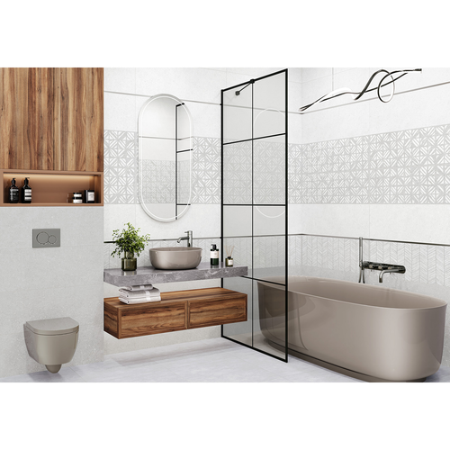 Плитка&nbsp;Настенная Alma Ceramica&nbsp;Amarant св.серый 30X60 см 1,35 м², детальное фото