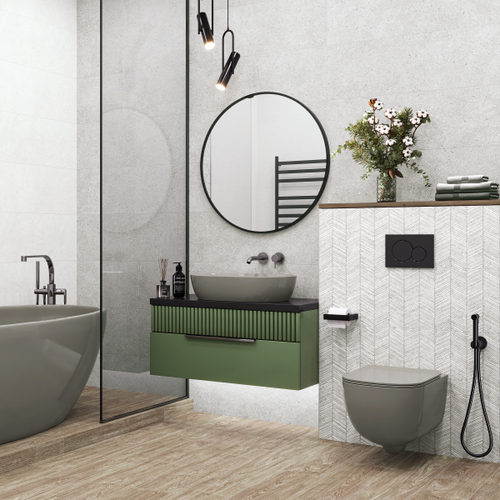Плитка&nbsp;Настенная&nbsp;Alma Ceramica Amarant серый 30X60 см 1,35 м², вид