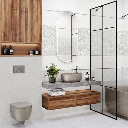 Плитка&nbsp;Настенная&nbsp;Alma Ceramica Amarant серый 30X60 см 1,35 м², изображение