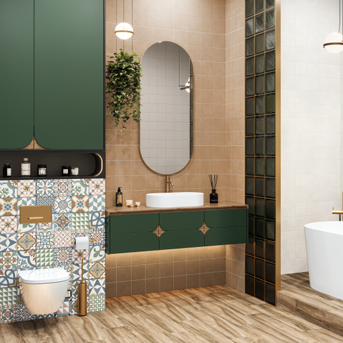 Плитка&nbsp;Настенная New Trend Design&nbsp;Art&nbsp;Bronze коричневый 24,6X74 см 1,08 м², крупный план