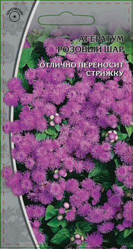 Семена Агератум Розовый шар 0,3 гр, изображение