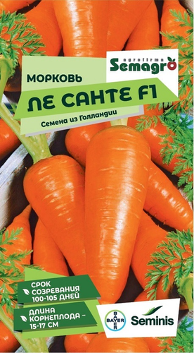 Семена Моркови SEMINIS Ле Санте F1, 0,5 г, вид