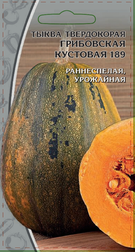 Семена Тыква Твердокорая Грибовская Кустовая 189  2 гр, вид
