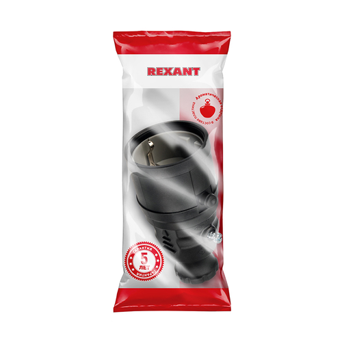 Розетка 1 пост REXANT 111-005 черный, фотография