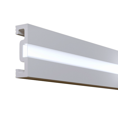 Молдинг Solid 2 UHD 10/60L белый c LED рассеивателем в комплекте, 2.0м, фото