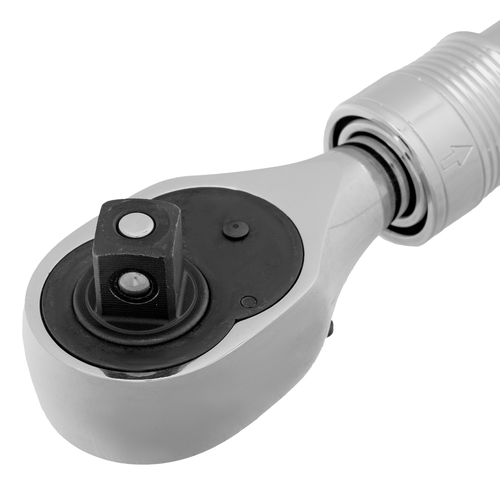Ключ-трещотка телескопический 1/2", 305-445 мм, CrV, 72 зуба, с быстрым сбросом, хром// Gross, детальное фото