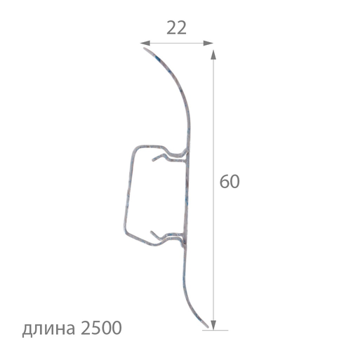 Плинтус ПВХ Technical Т07 Гикори 2,5 м, детальное фото