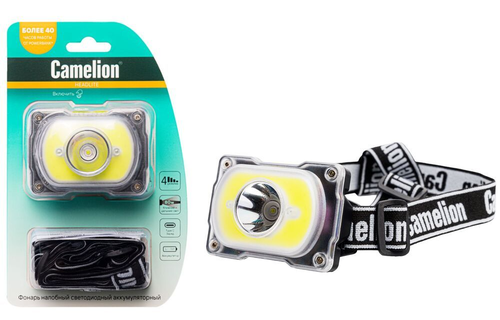 Налобный фонарь Camelion LED53407 черный, вид