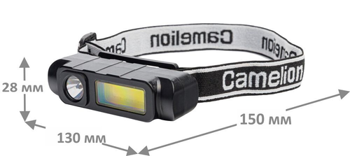 Налобный фонарь Camelion LED53414 черный, детальное фото