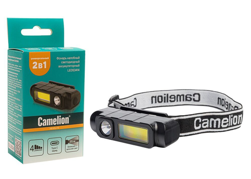Налобный фонарь Camelion LED53414 черный, детальное фото