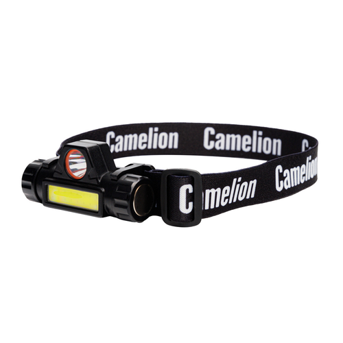 Налобный фонарь Camelion LED53405  черный, крупный план