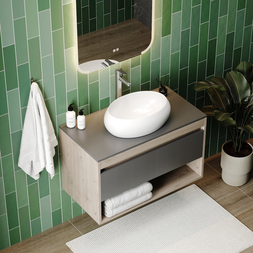 Раковина для ванной накладная Watersense Lalina 48 белая W00127, крупный план