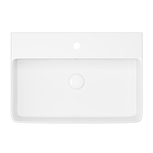 Раковина для ванной накладная Watersense Eva 60 Duo черно-белый глянец W00774, изображение