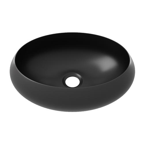 Раковина для ванной накладная Watersense Lalina 48 цвет черный матовый W00128, изображение