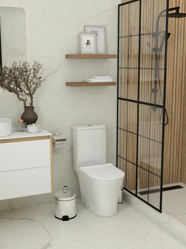 Унитаз напольный Watersense Barbara Pro Vortex, MW99120, безободковый, торнадо, сиденье микролифт, детальное фото