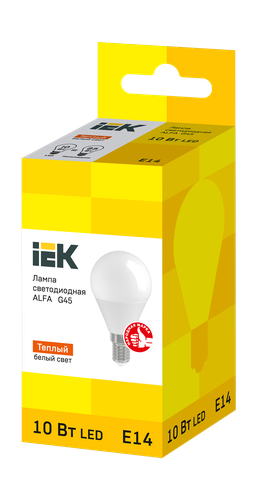 Лампа LED E14 10Вт 3000К IEK, фотография
