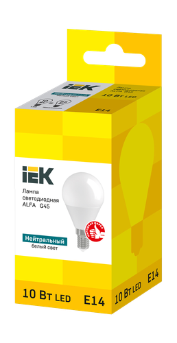 Лампа LED E14 10Вт 4000К IEK, фотография