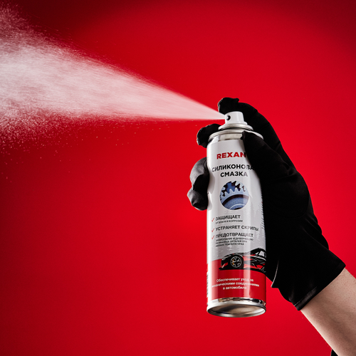Смазка универсальная силиконовая 335мл, аэрозоль REXANT, вид