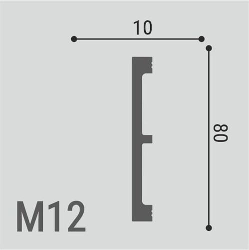 Молдинг ДЕ БАГЕТ Polymer M12 xps 80x10 мм, картинка