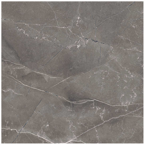 Керамогранит ARCADIA CERAMICA Палпис Неро серый полированный 60x60 см 1,44 м2, изображение