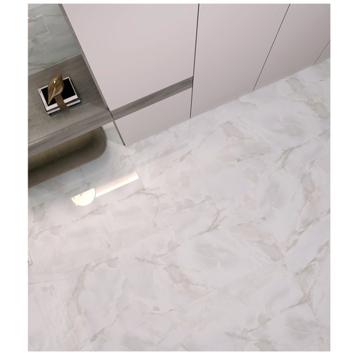 Керамогранит ARCADIA CERAMICA Примо Оникс Грей бежевый полированный 60x120 см 1,44 м2, детальное фото
