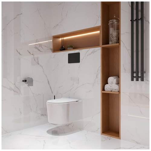 Керамогранит ARCADIA CERAMICA Статуарио Файн белый полированный 60x120 см 1,44 м2, вид