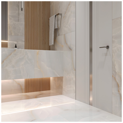 Керамогранит ARCADIA CERAMICA Оникс Макс серый полированный 60x120 см 1,44 м2, крупный план