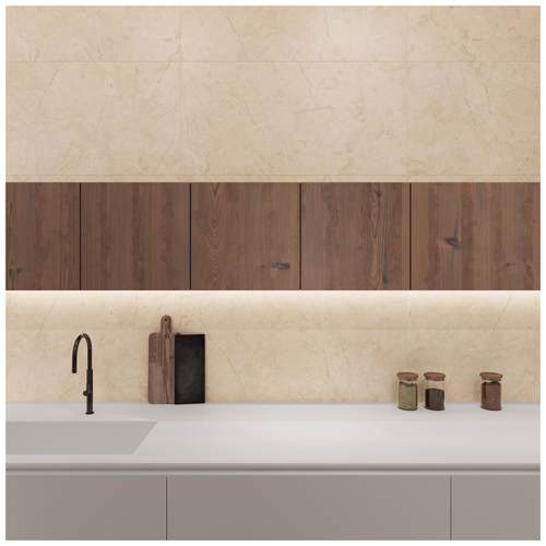 Керамогранит ARCADIA CERAMICA Маркус Кремано бежевый матовый 60x120 см 1,44 м2, фото