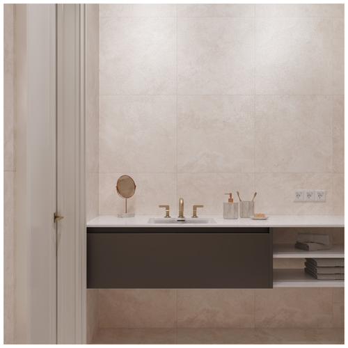 Керамогранит ARCADIA CERAMICA Аравак Беж бежевый матовый рельефный (микрокарвинг) 60x60, вид