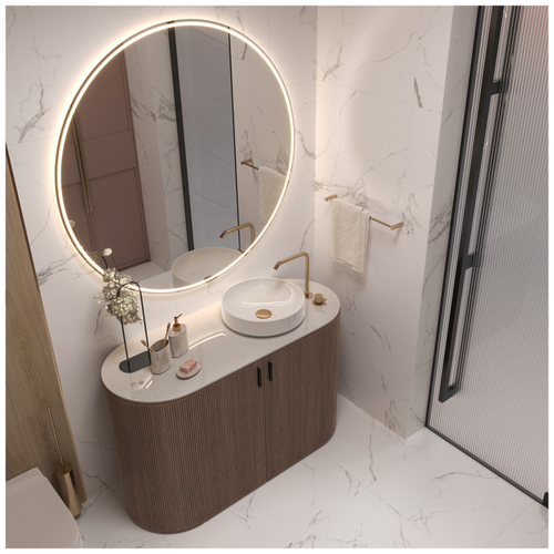 Керамогранит ARCADIA CERAMICA Статуарио Файн белый 60X60 см 1,44 м², крупный план