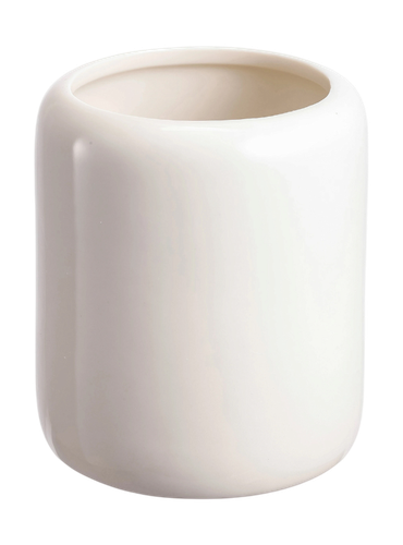 Стакан FORA для зубных щеток настольный Creamy, керамика 9,5x9,6x11, фото