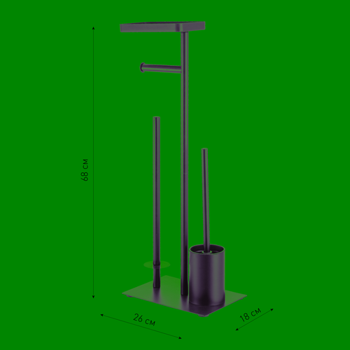 Стойка напольная TOKITO черная 39x10x18,5, детальное фото