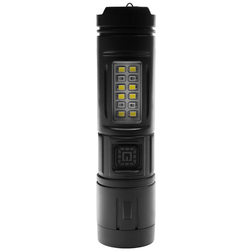 Фонарь CAMELION LED аккумуляторный LED29361 3,7В LED+8SMD+4RED 1,5 Вт 7 режи, крупный план