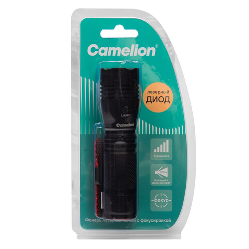 Фонарь CAMELION LED с лазерным диодом LED51535 LD ZOOM 5 реж 3XLR03 алюмин., крупный план