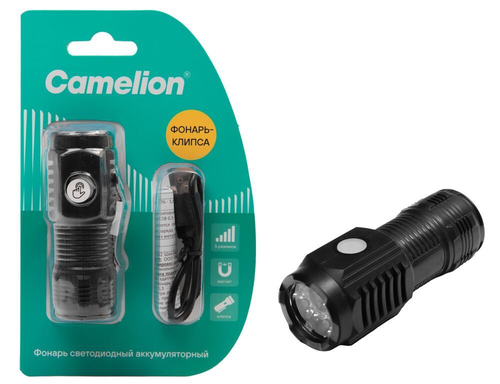 Фонарь CAMELION LED аккумуляторный LED29358 3,7В 3 LED 3 Вт 5 режимов Type -, детальное фото