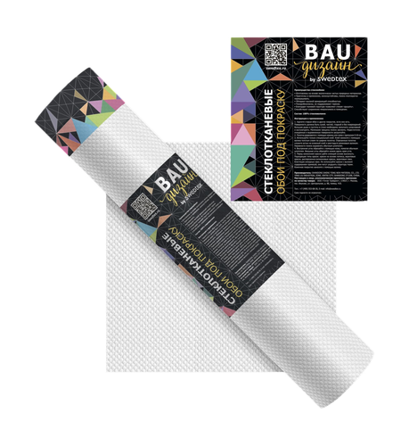 Обои BAU BY SWEDTEX стеклоРогожка средняя сорт 1 130 г/м2 25х1м, крупный план