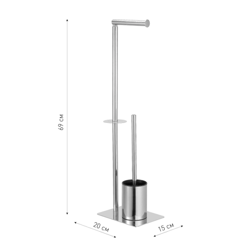 Стойка напольная TOKITO хром 36,5x9,6x16, изображение