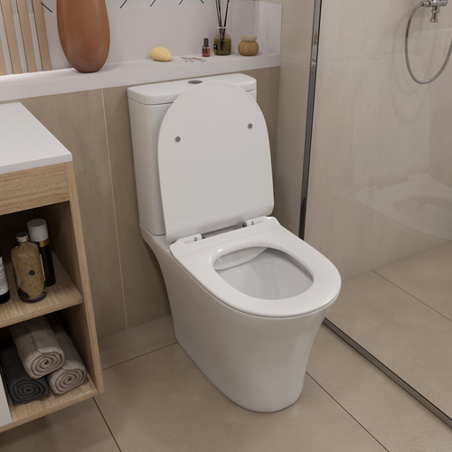 Унитаз WATERSENSE напольный безободковый с быстросъемным сиденьем микролифт Ba, детальное фото