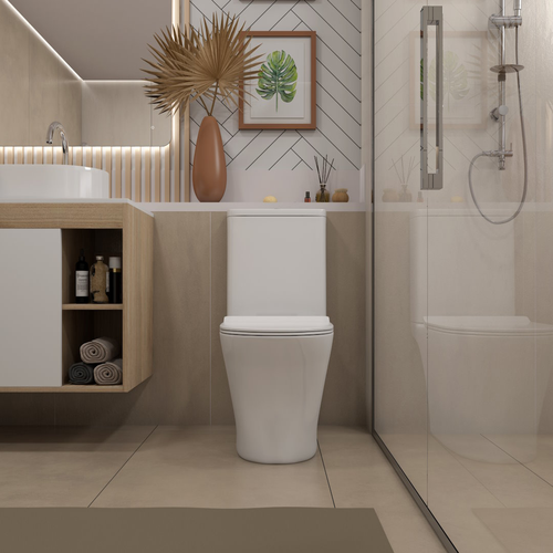 Унитаз WATERSENSE напольный безободковый с быстросъемным сиденьем микролифт Ba, вид