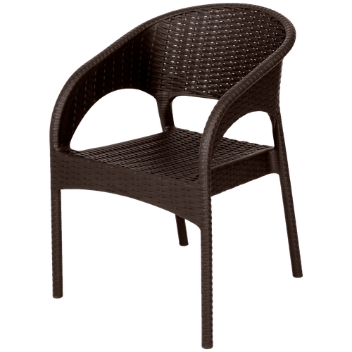 Кресло садовое OLA DOM Rattan, коричневое, 58х62х80,5см, 4,38кг, фотография