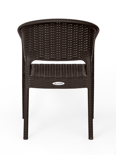 Кресло садовое OLA DOM Rattan, коричневое, 58х62х80,5см, 4,38кг, крупный план