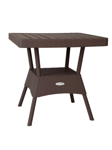 Стол садовый OLA DOM Rattan, квадратный, коричневый 75,5х76х74,5см, вид