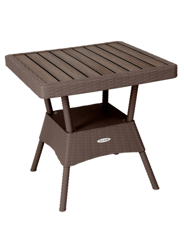 Стол садовый OLA DOM Rattan, квадратный, коричневый 75,5х76х74,5см, вид