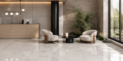Керамогранит ETERNAL Marble Cold белый 60X120см 1,44м², вид