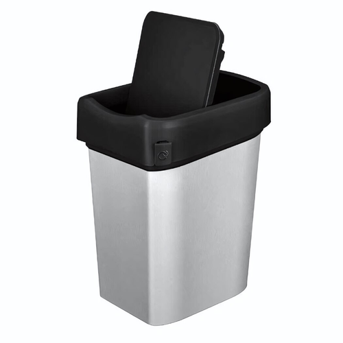 Контейнер для мусора ECONOVA Metal bin, черный, 25л, вид
